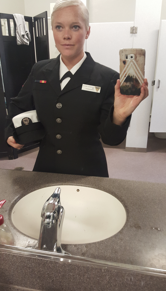 Kayla Freitas in military uniform, 2012